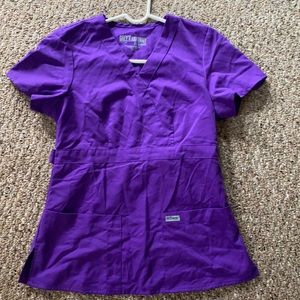 Greys Anatomy Scrub Top- purple